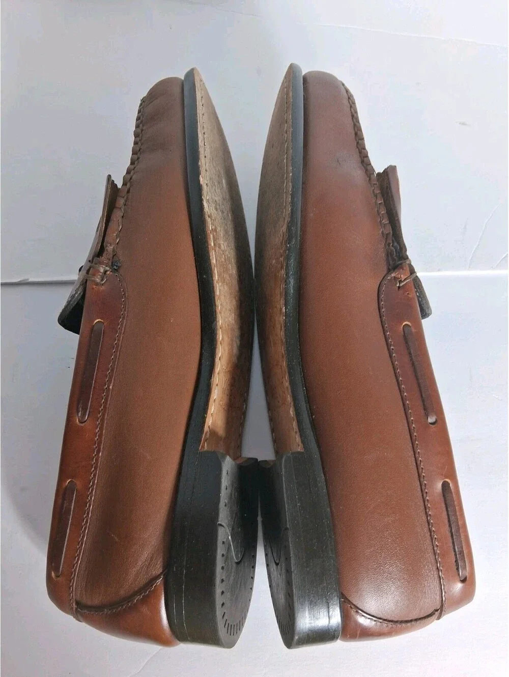 G.H. Bass & Co. Women's Weejuns Jaclyn Tassel Kiltie Brown Leather Loafers, 9M